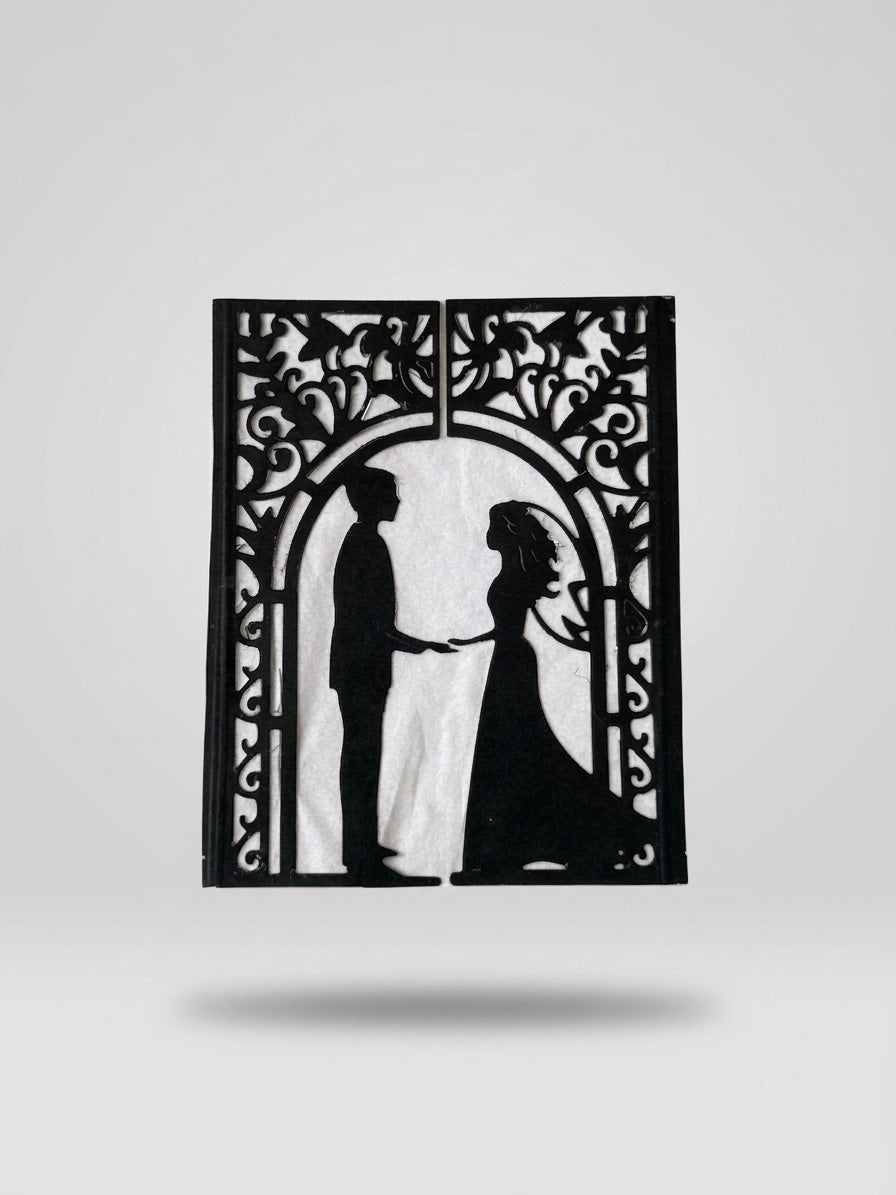 Under the Arch — Wedding Silhouette Card