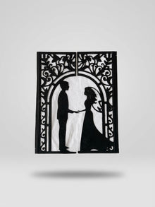 Under the Arch — Wedding Silhouette Card