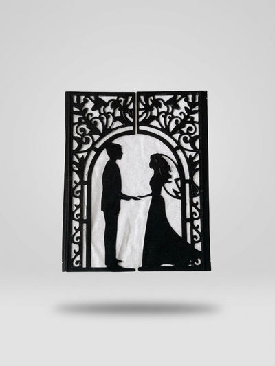 Under the Arch — Wedding Silhouette Card